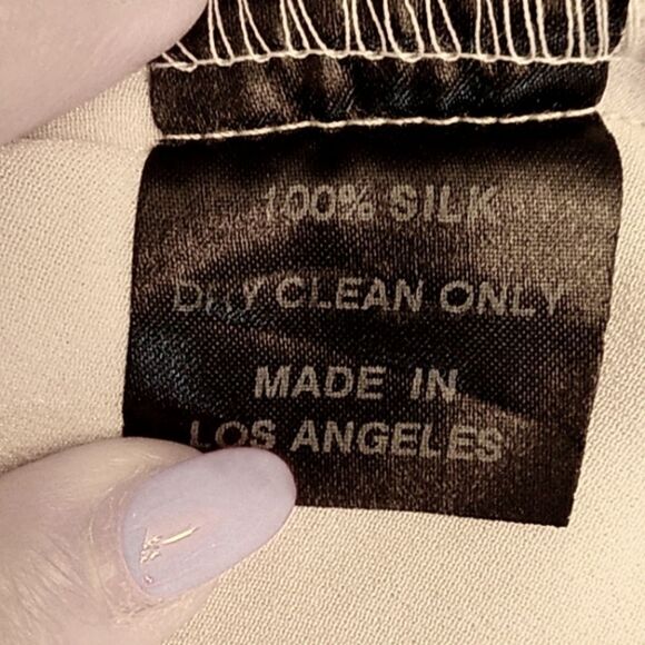 Fluet Silk Mini Dress Size Small Cream Off White - Picture 11 of 12